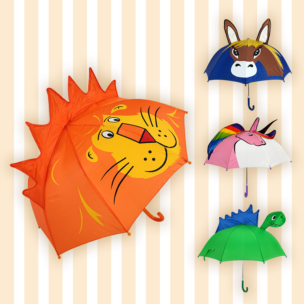 兒童可愛卡通動(dòng)物耳朵傘